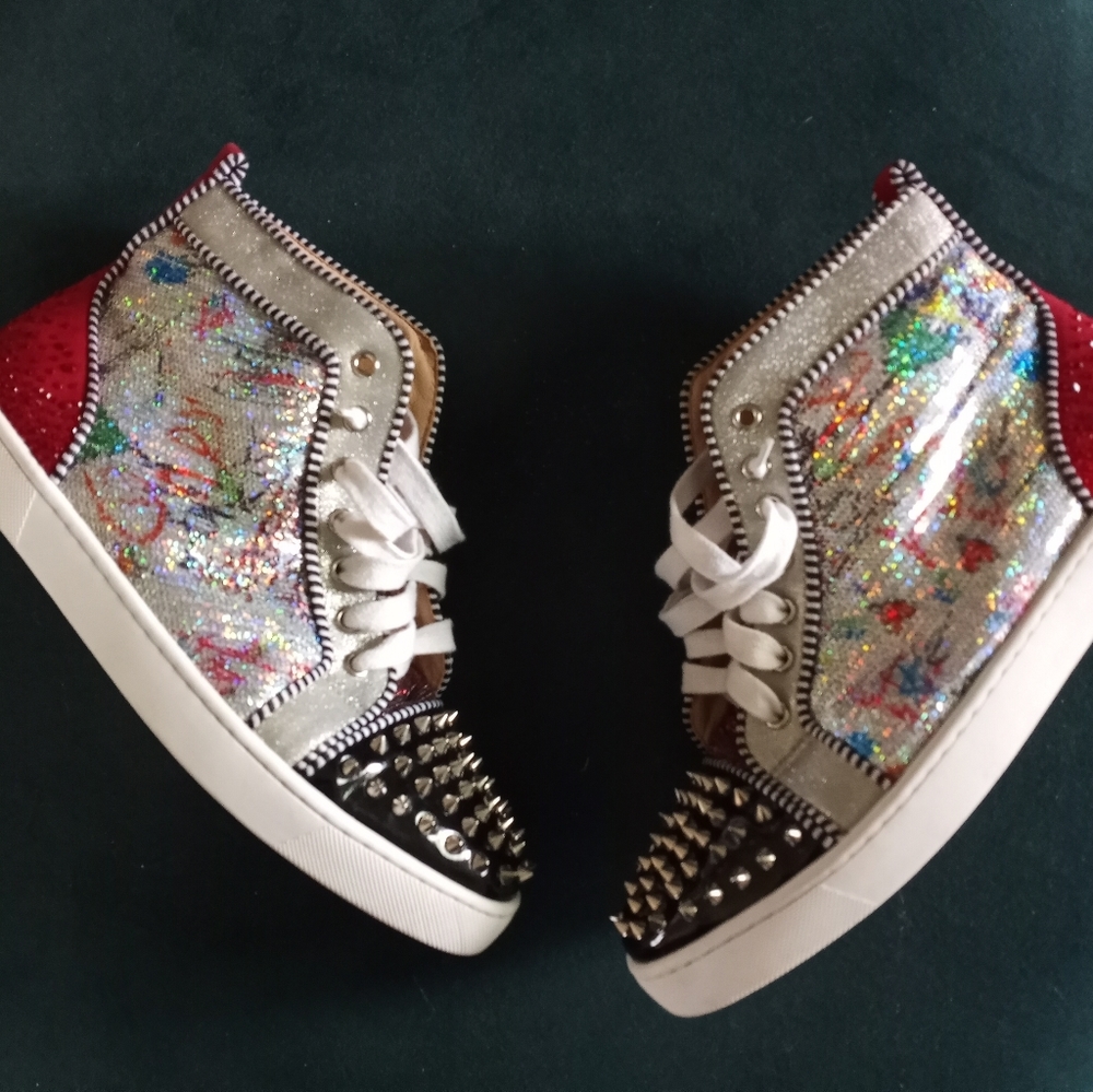 Mens Size 12 Christian Louboutin Spike Hightops